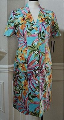 HARVE BERNARD SUIT DRESS Tropical Womens 14 NEW $162 Floral Career