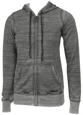 BILLABONG SEEKER BLACK/GRAY FULL ZIP WOMENS HOODIE HOODED SWEATSHIRT