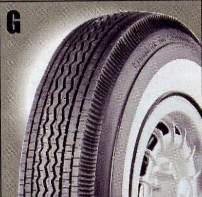 670 15 BF GOODRICH 3 5/8 INCH WHITEWALL TUBELESS TIRES