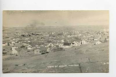 Shelby MT Birdseye Vue Signed Cecil Nixon RPPC Postcard