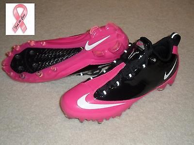 Air Zoom Vapor Carbon Fly TD Football Cleats Black Pink BCA Komen RARE