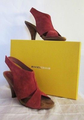 BIVIEL SUEDE HEELS SANDALS SIZE 36.5