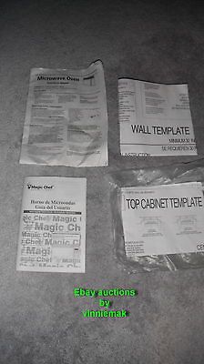 COMPLETE MANUAL SET Magic Chef Microwave Oven MCO160UW MCO160UB