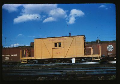 Union Pacific Wood Transfer Caboose #3303   35mm Ektachrome Duplicate