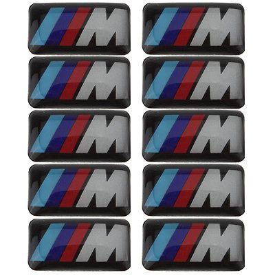 10X BMW M Series Tec Sport Wheel Badge M1 M3 M5 M6 3D Emblem Decals