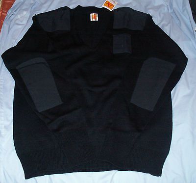 SAI 5955 Commando Sweater Pull Over Navy V Neck Acrylic New with tags