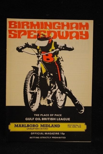 SPEEDWAY   Birmingham Marlboro Midland Qlfy Rnd   14 Jun 1976