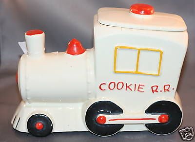 AMERICAN BISQUE COOKIE JAR TRAIN RR COOKIE JAR CHOO