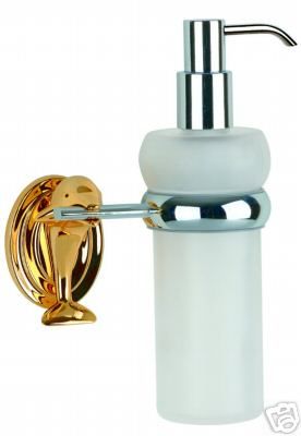 DOLPHIN SOAP DISPENSER CHROME BRASS PVD SINK BATH ACCES