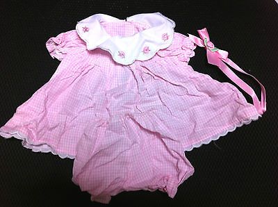 BITTY BABY AMERICAN GIRL HAPPY BIRTHDAY DRESS BLOOMERS HEADBAND FOR