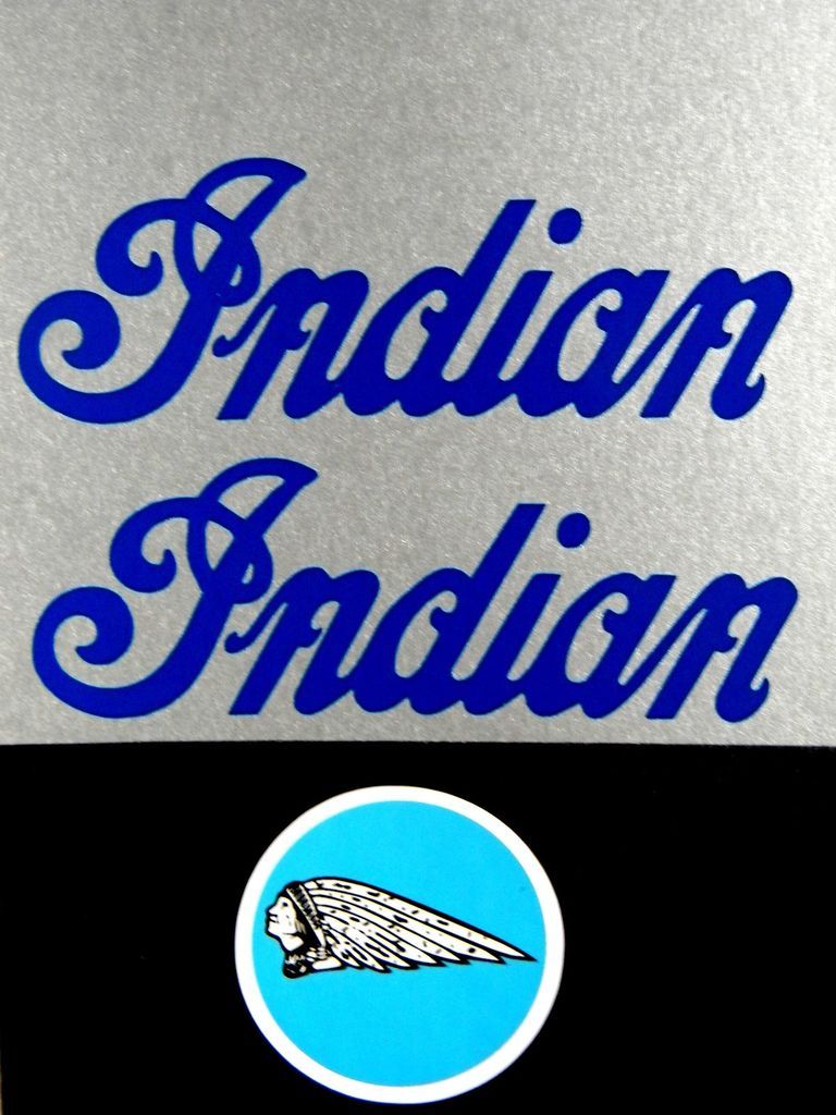 Blue Indian Mini MM5A M5A Gas Tank Decal & Mag Cover Decal Set 50 cc