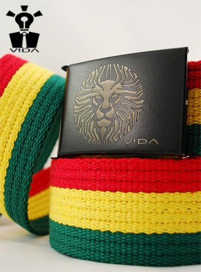 Belt Jamaica Jamaican Lion of Judah VIDA clothes Marley music lp