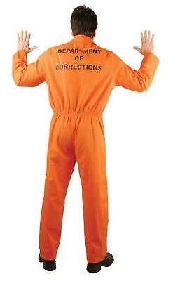 Inmate Prison JAIL UNIFORM Jumpsuit Costume ADULT S M L X