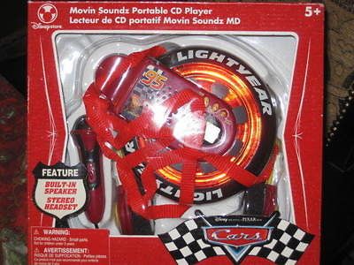 NEW Disney Cars Movin Soundz Portable CD Player w/ Microphone