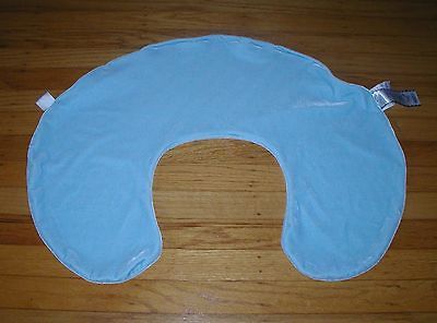 BOPPY PILLOW COVER SUPER SOFT LIGHT BLUE VELOUR EUC