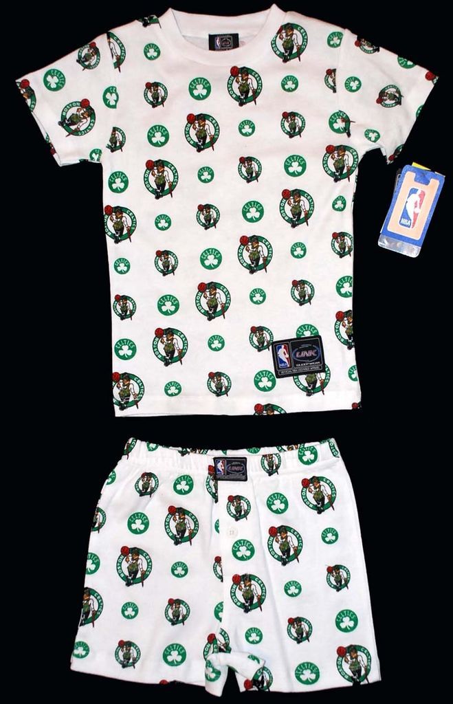 CELTICS BOYS SIZE 6 Print PAJAMAS Sleepwear Set Lounge Shorts NWT NBA