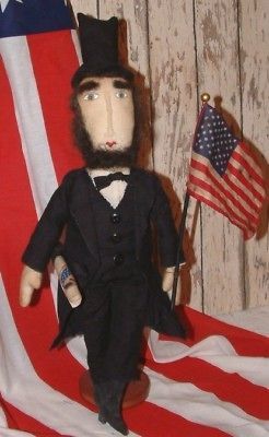 Americana Folk Art Abraham Lincoln Doll Pattern * The Primitive Lady