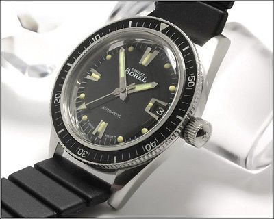 Rare, Vintage ERNEST BOREL Automatic 600ft Bakelite Bezel Diving Watch