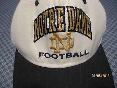 VINTAGE NOTRE DAME SNAPBACK HAT CAP FOOTBALL BY DELONG MADE IN THE USA