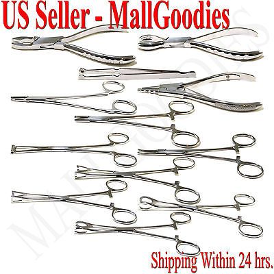 V034 Body Piercing Tools Forceps Clamps Pliers Tongue Belly Septum