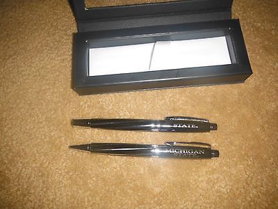 State University pen set black collegiate MSU NEW in Box one with cap