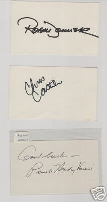 CHRISTOPHER CASTILE SIGNED 3 x 5 INDEX CARD TV ACTOR w/COA