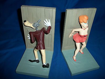 TEX AVERY Bookends WOLFIE RED 1997 DEMONS & MERVEILLES STATUES Figures