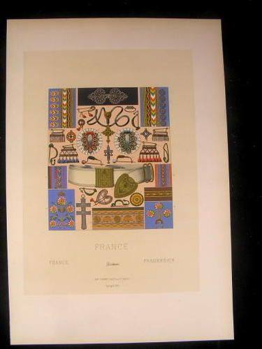 Brittany Patterns Jewlery Pins 1888 Racinet folio color