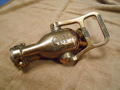 AKRON BRASS FIRE NOZZLE COAST GUARD 2032 1 1/2 FOG POLISHED STEAM