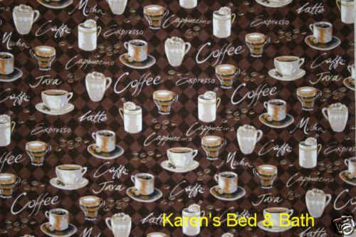 Shop Cup of Joe Java Kitchen 82x63 Curtains Drapes w/tiebacks NEW