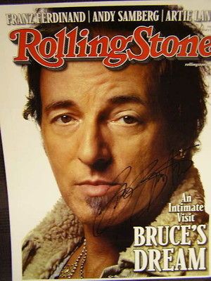 ROLLING STONE COVER BRUCE SPRINGSTEEN HAND AUTOGRAPHED 8.50 X 11