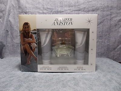 NEW 3 pc JENNIFER ANISTON PERFUME GIFT SET EAU DE PARFUM/SHOWER GEL