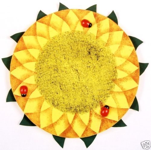 SUNFLOWER BULLETIN MEMO NOTE BOARD & LADY BUG PUSH PINS