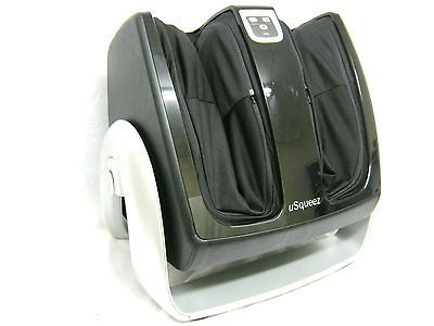 BROOKSTONE OSIM uSqueez Foot Calf Massager BLACK and SILVER