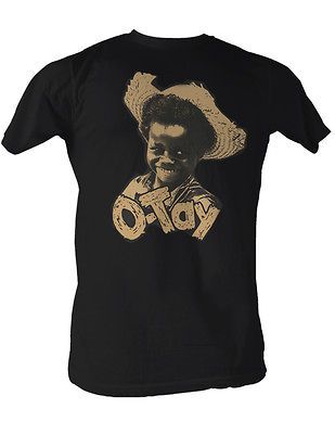 Buckwheat T shirt Little Rascals Otay Straw Hat Adult Black Tee Shirt