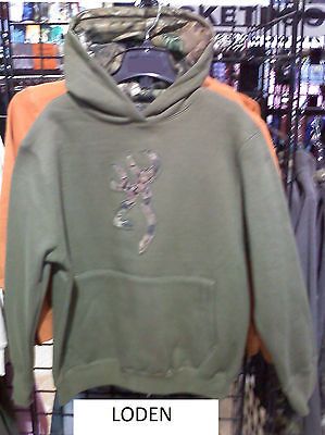 Browning Mens Buckmark Camo Hooded Sweatshirts BRI3500