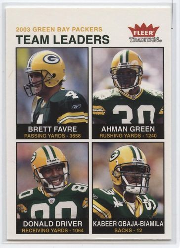 2003 Fleer Brett Favre Ahman Donald Driver KGB PACKERS