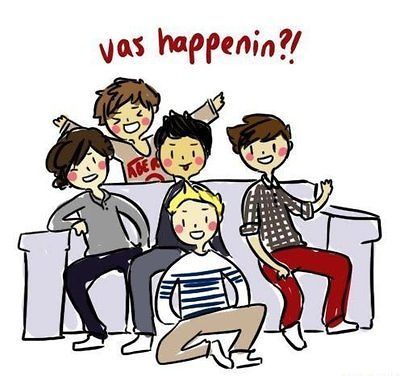 GREAT ONE DIRECTION VAS HAPPENIN T SHIRT IRON ON TRANSFER