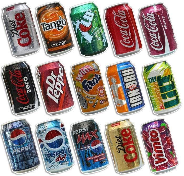 15 x DRINKS CAN STICKERS   Catering Trailer Van Coke Premium