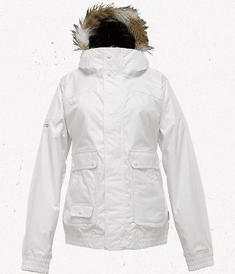 Burton Womens Tabloid Jacket Bright White New with Tags Fast Shipping