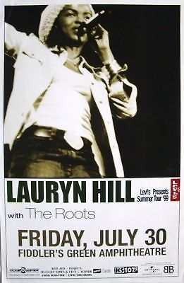 LAURYN HILL 1999 DENVER CONCERT POSTER FUGEES, NEO SOUL