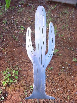 SAGUARO CACTUS CACTI METAL PLANT SPIKE YARD ART GARDEN DECOR STAKE