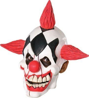 New Mens Adult Scary Smile Monster Clown Vinyl Mask
