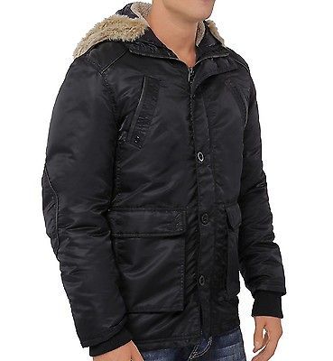 Buffalo David Bitton Mens BM13263 JETHRIN Down Mix Black 2 in 1 Parka