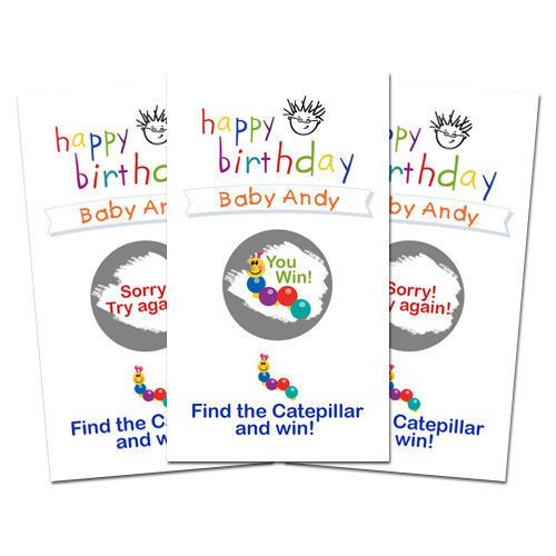 10 BABY EINSTEIN 1st First Birthday SCRATCH OFF GAMES