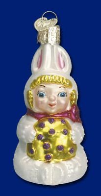 BUNNY GIRL Ornament Old World Christmas EASTER New