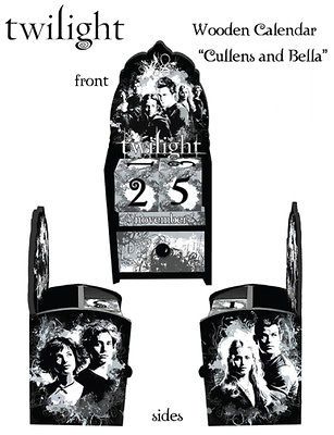 TWILIGHT   Perpetual Wooden Calendar ~ Bella & the Cullens (NECA