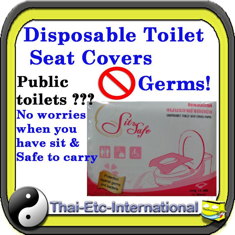 DISPOSABLE TOILET PAPER SEAT COVER TRAVEL CAMPING PURSE SIZE 12 SHEET