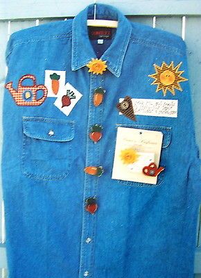 quilt quilting primitive garden clothing applique & wood buttons paint