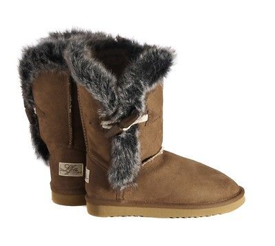 Love From Australia Tibetan Cupid Faux Fur Trim Sheepskin Boots Free p